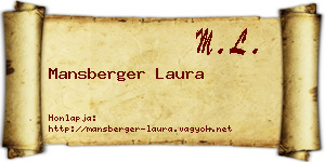 Mansberger Laura névjegykártya